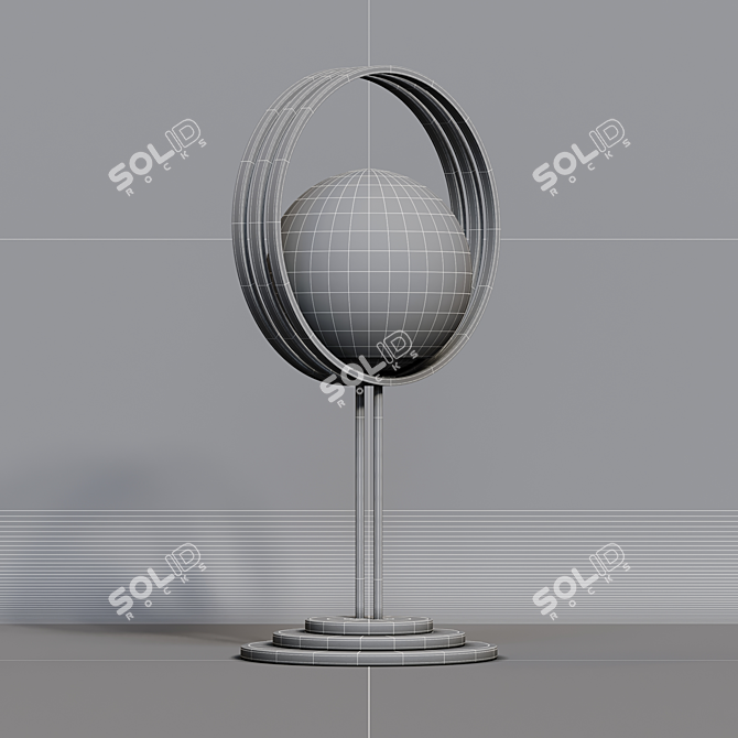 Elegant Cini Table Lamp 3D model image 2