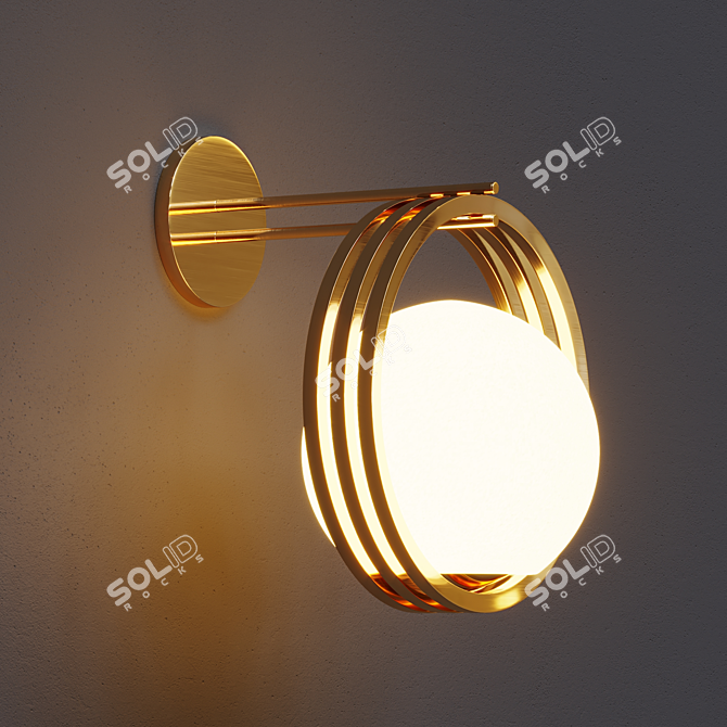 Elegant Glow: Wall Lamp 3D model image 1