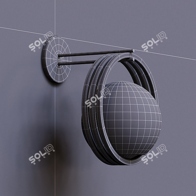Elegant Glow: Wall Lamp 3D model image 2