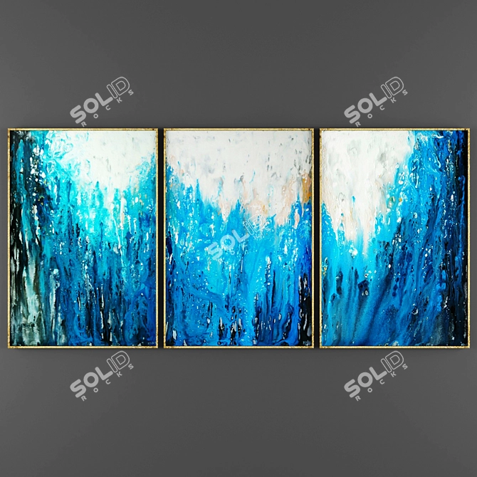 Modern Art Prints Collection 3D model image 1