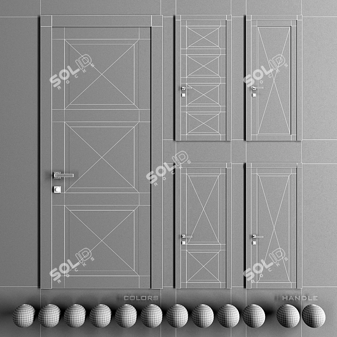 Neo-Classic Door Collection 3D model image 3