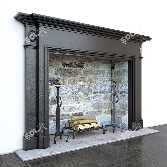 Russian Fireplace: Warm and Stylish 3D model image 2