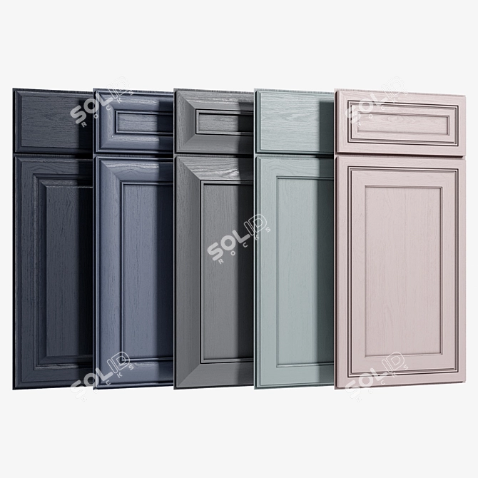 Cabinet Doors Set: Versatile and Stylish 3D model image 1