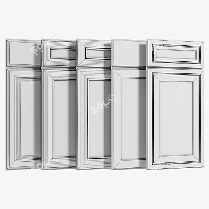 Cabinet Doors Set: Versatile and Stylish 3D model image 2