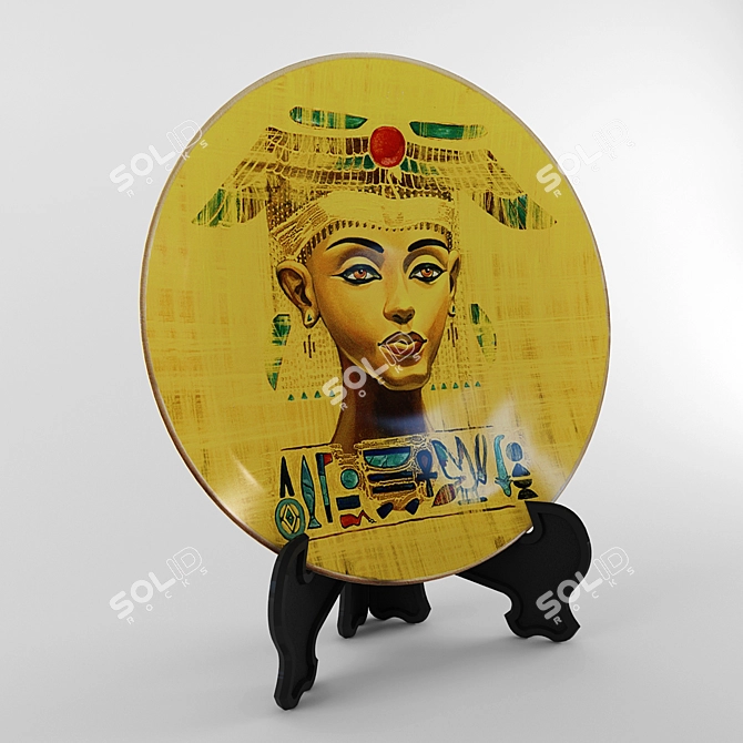 Egyptian Style Decorative Plate 3D model image 1