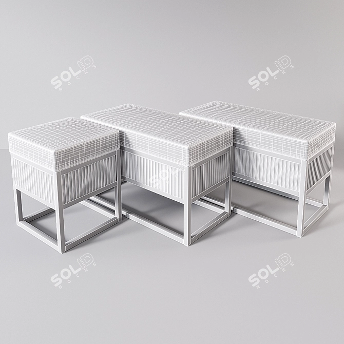 Luxury Oasis Academy Bench 3D model image 2