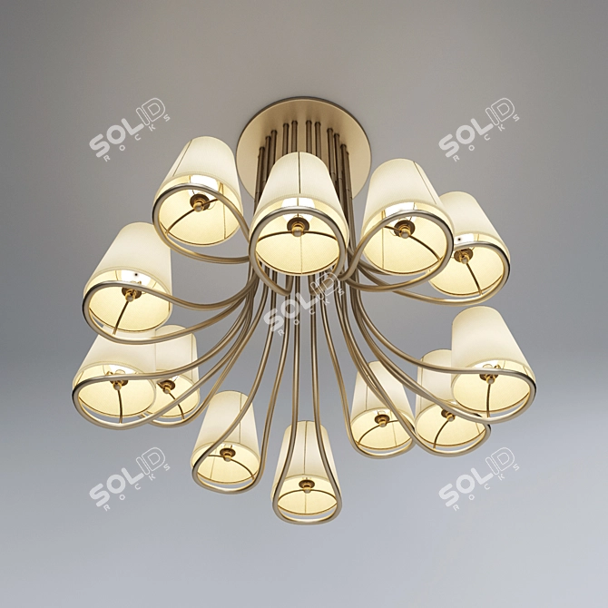 Dilan Collection Chandelier: Elegant Lighting Solution 3D model image 2