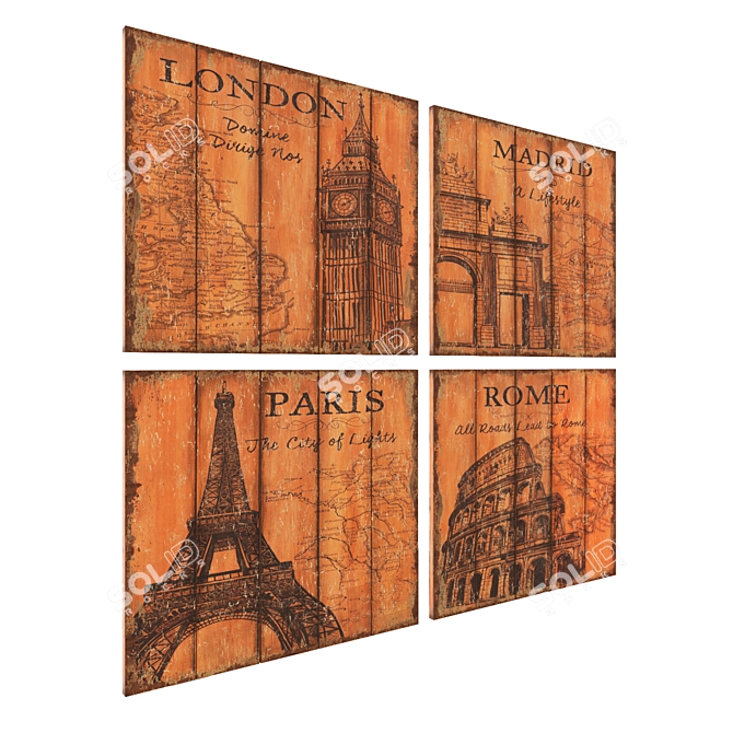 Vintage Travel Set: 15 Exquisite Pieces by Debbie Dewitt 3D model image 2