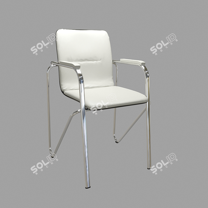 Modern Leather Chair 3D model image 1