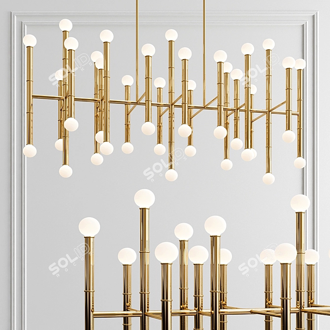 Elegant Meurice Chandelier 3D model image 1