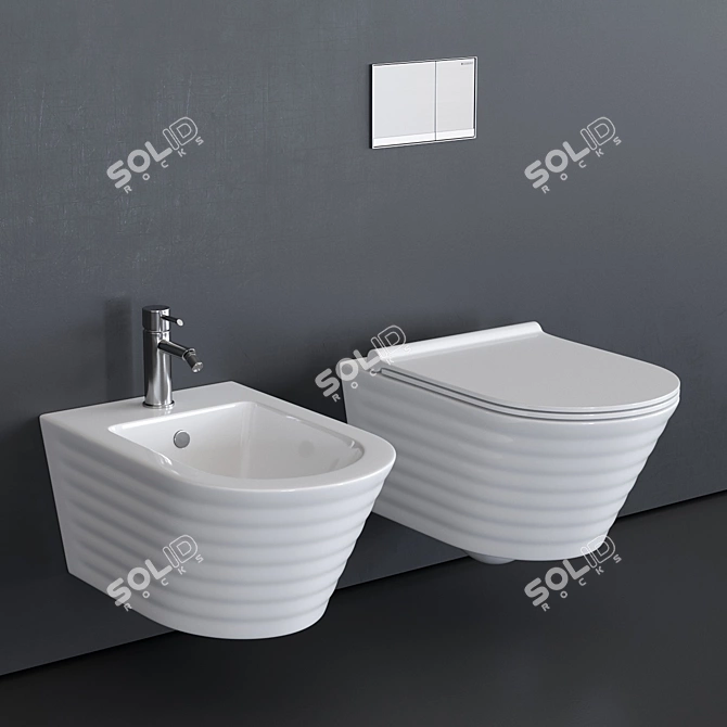 Catalano Gold & Silver Classy WC 3D model image 1