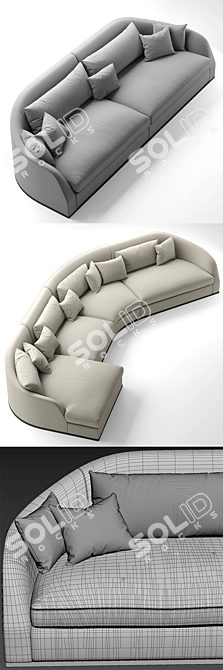 Modular Sofa Flexform ALFRED: Versatile Comfort 3D model image 3