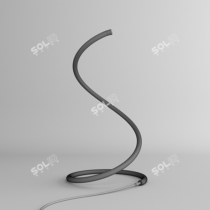 Elegant Spiral Table Lamp 3D model image 3