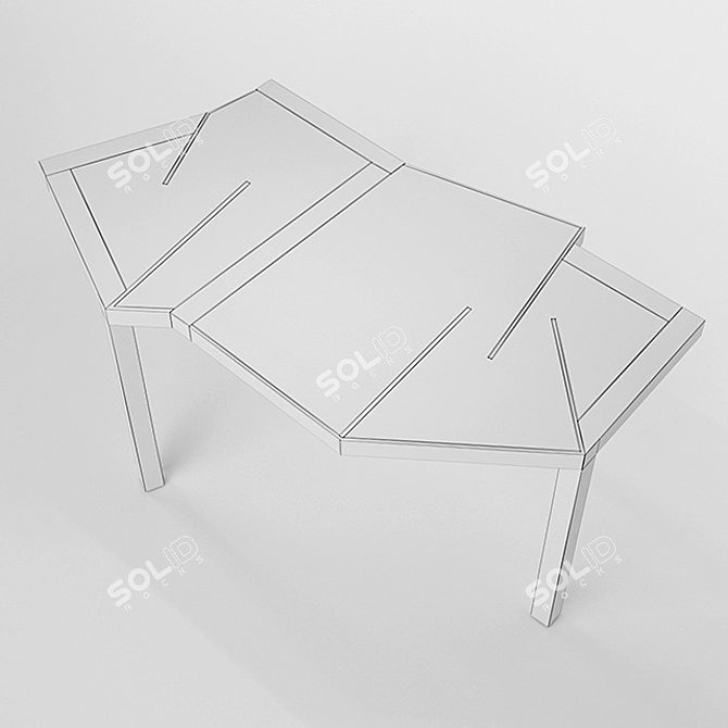Moinard Dinant Designer Desk 3D model image 3