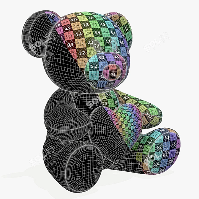 Heartfelt Bear Plush Toy 3D model image 3
