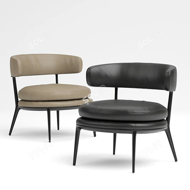 Modern Style Maxalto CARATOS Chair 3D model image 1