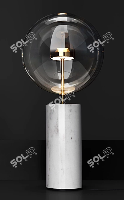 Title: Giopato & Coombes Bolle Soffio Clear/Gold Table Lamp 3D model image 2