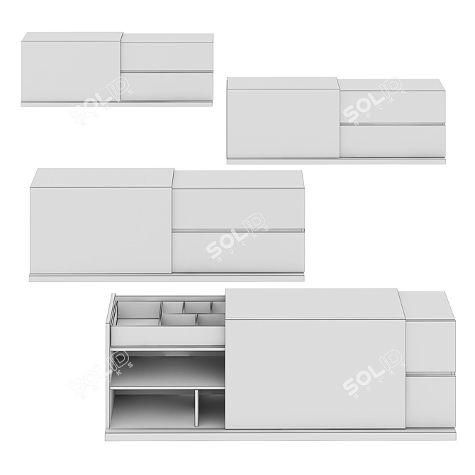 Title: Turkish Design Chest in 4 Colors 3D model image 2