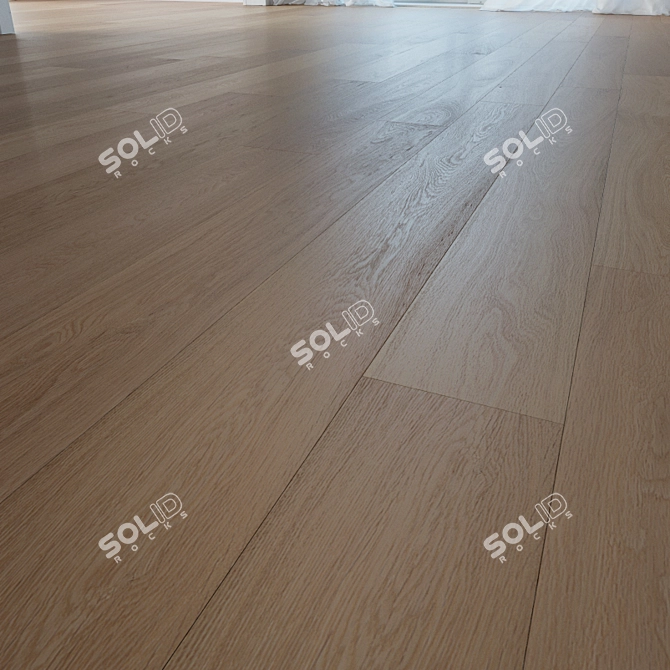 Luxury Pearl Oak Wood Flooring 3D model image 1