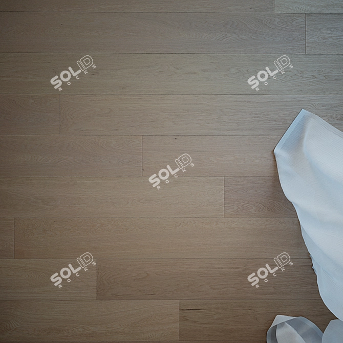 Luxury Pearl Oak Wood Flooring 3D model image 2