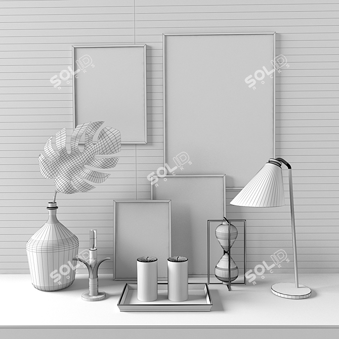3D Decor Set - Stylish Home Accents 3D model image 2