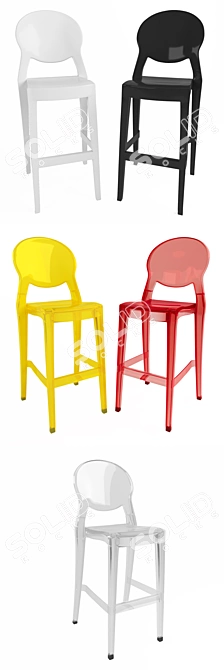 Igloo Transparent Bar Stool 3D model image 2