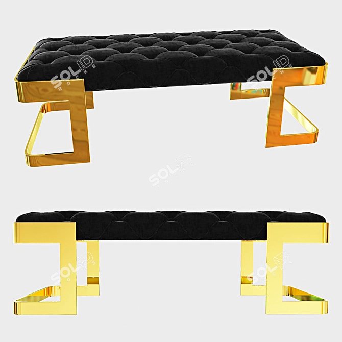 Luxury Ottiu Bench: Stunning Design & Comfort 3D model image 1