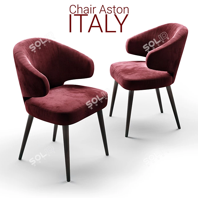 Modern Minotti Aston Red Chair 3D model image 1