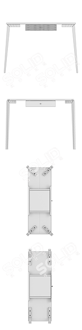 Modern Console Table - Tory Sun 3D model image 3