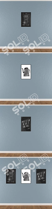 Modern Wall Art Set No. 673 3D model image 3