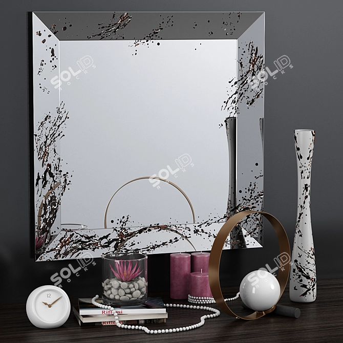 Modern Reflections Wall Mirror: Essenzia Art Deco 3D model image 1