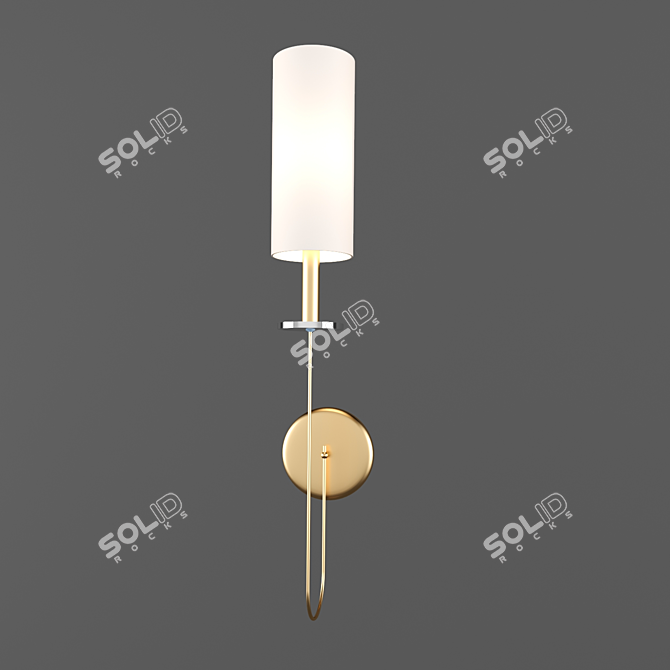 Luxury Golden Bathroom Sconce 3D model image 2