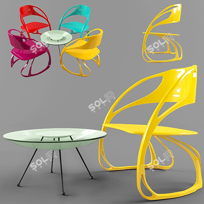 Elegant Butterfly Chair: 3D Max Version 2014 3D model image 1