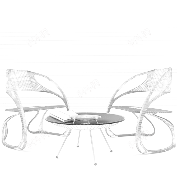 Elegant Butterfly Chair: 3D Max Version 2014 3D model image 3