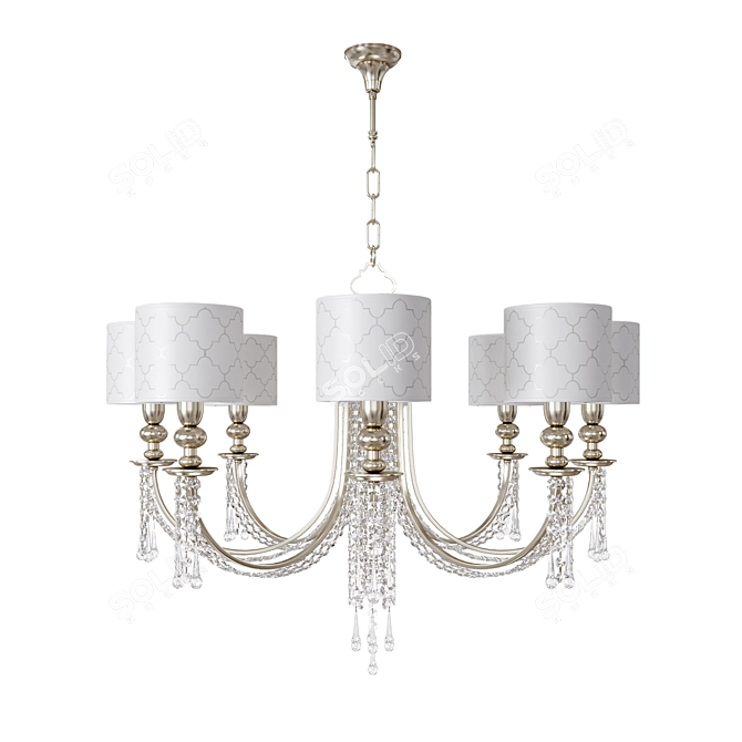 Elegant Bience 8-Light Chandelier 3D model image 1