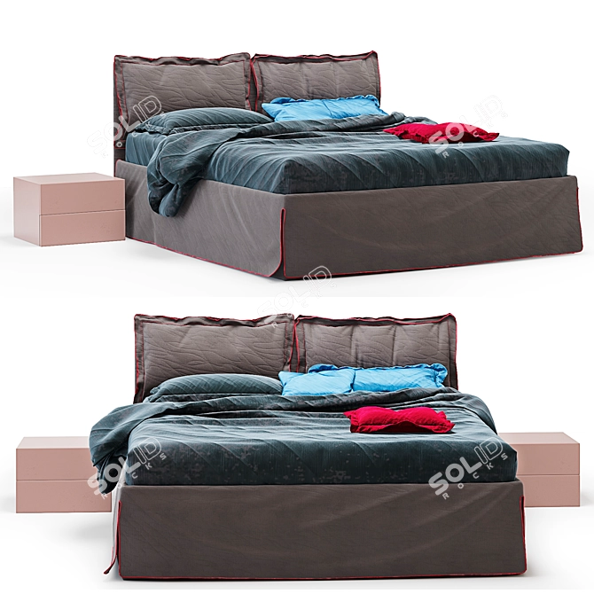 Modern Comfort: Dall'Agnese Free Bed 3D model image 1