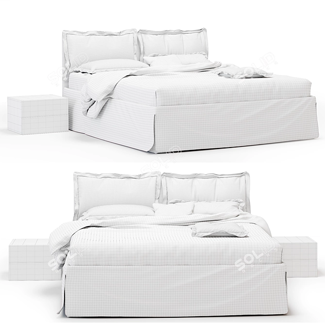 Modern Comfort: Dall'Agnese Free Bed 3D model image 2