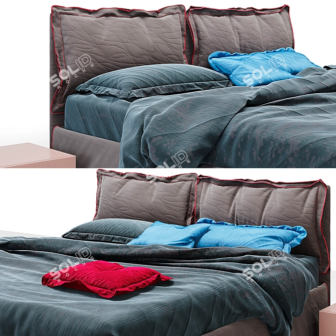 Modern Comfort: Dall'Agnese Free Bed 3D model image 3