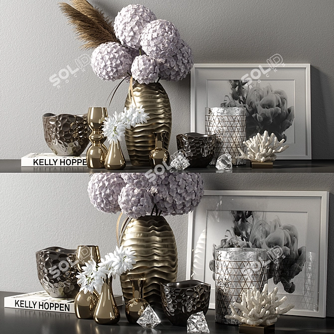 Elegant Decor Set 08 | UV Mapped | Multiple Formats 3D model image 1