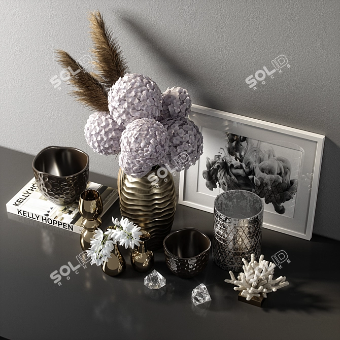 Elegant Decor Set 08 | UV Mapped | Multiple Formats 3D model image 4