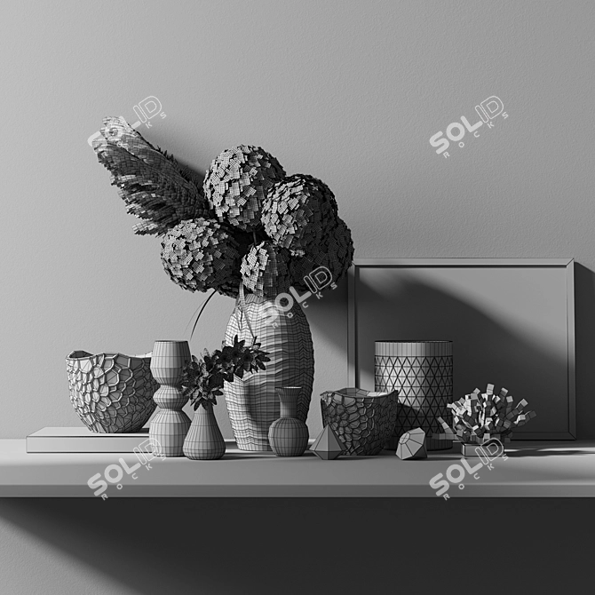 Elegant Decor Set 08 | UV Mapped | Multiple Formats 3D model image 7