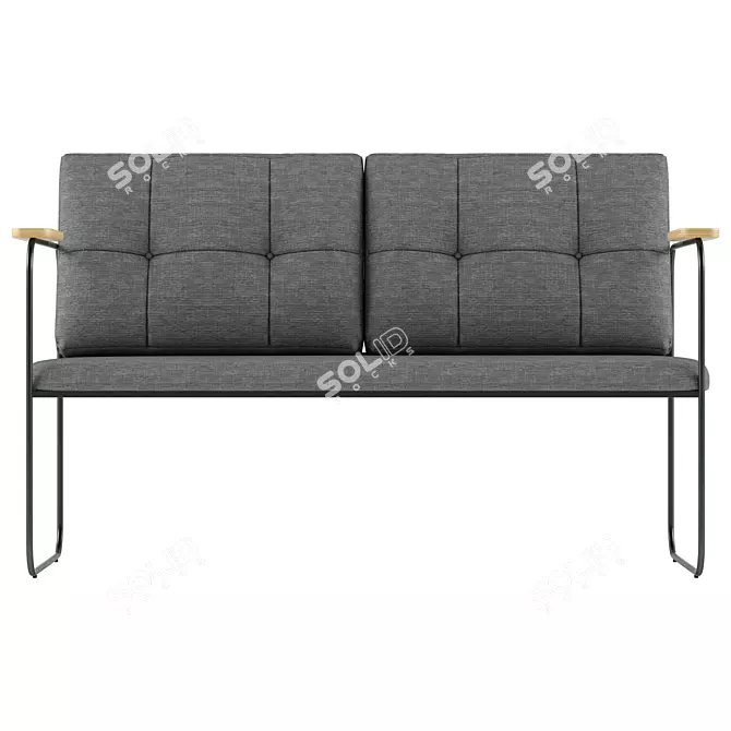 Forgemobili Two-Seater Sofa | FRG-I 043: Stylish and Versatile Comfort 3D model image 2