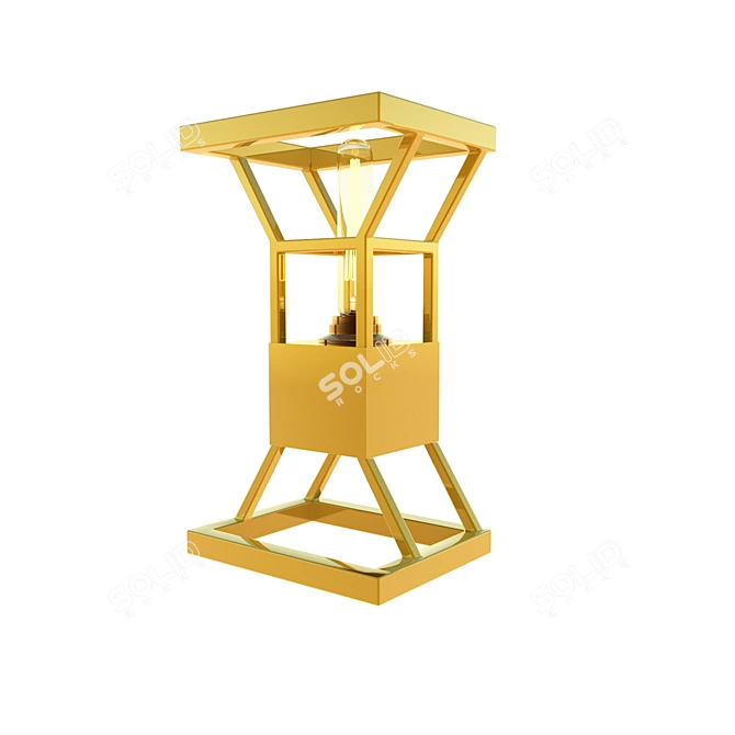 Golden Sand Hourglass Wall Lamp 3D model image 1