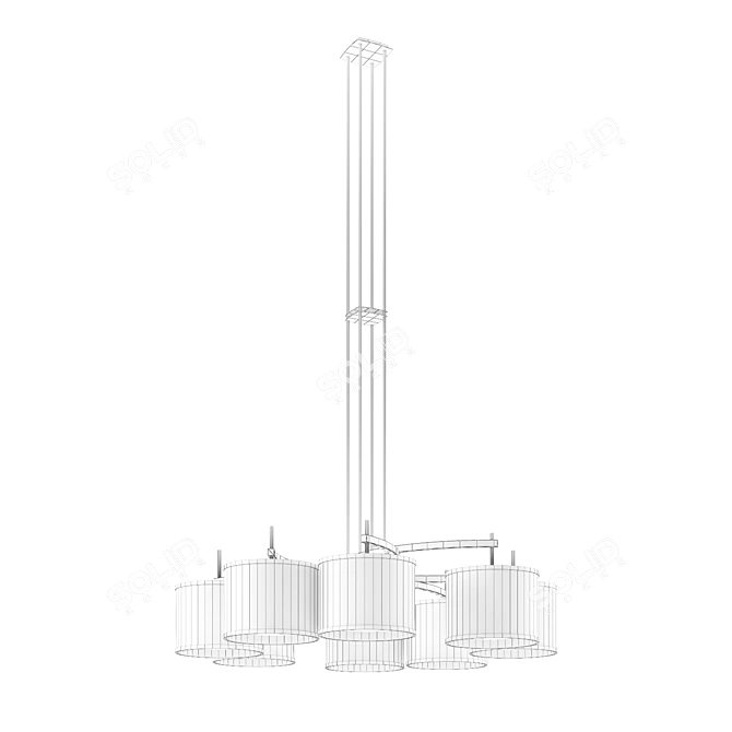 Elegant Montpellier Frato Chandelier 3D model image 2