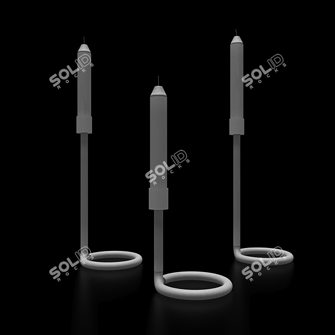 Glowing Harmony: Fragrant Candle Set 3D model image 2