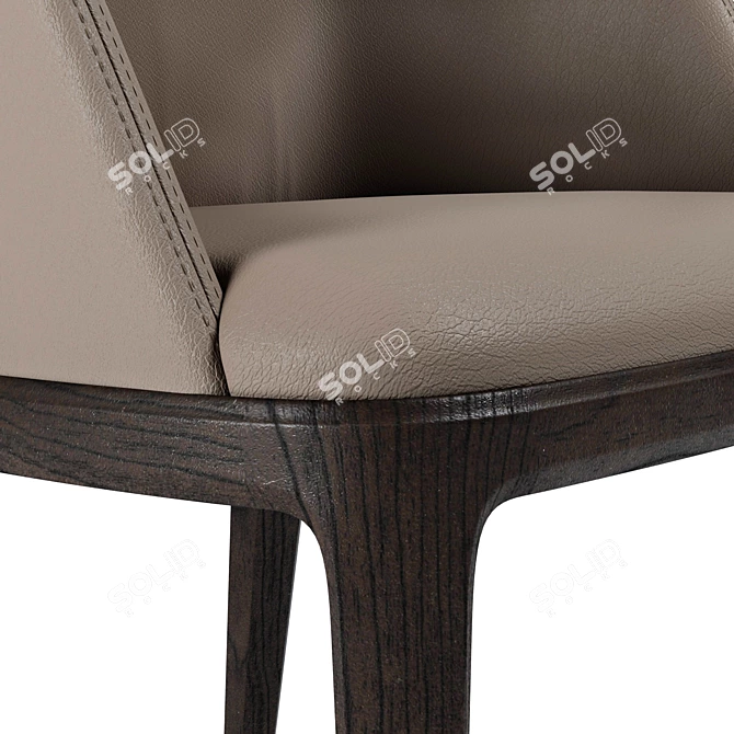 Elegant Beige Chair: Poliform Grace 3D model image 2