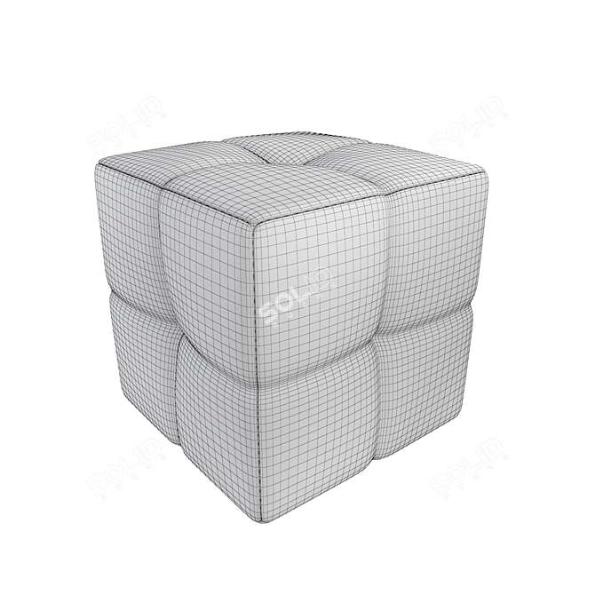 Clement Leather Ottoman: Stylish and Versatile 3D model image 3
