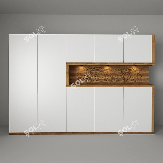 Ethnic Ornament Modern Wardrobe 3D model image 1