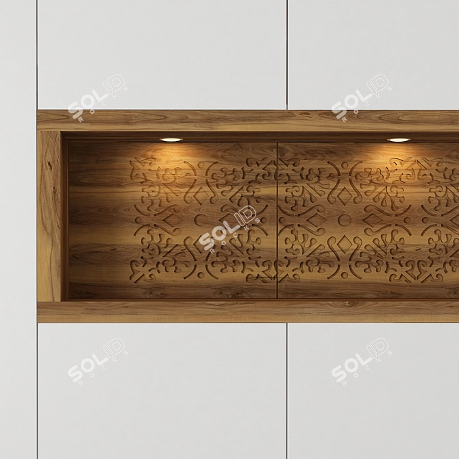 Ethnic Ornament Modern Wardrobe 3D model image 2