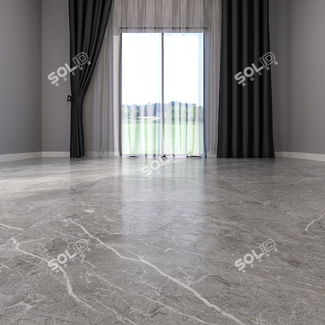 Luxury Marble Tiles: HD Textured Floor 3D model image 2